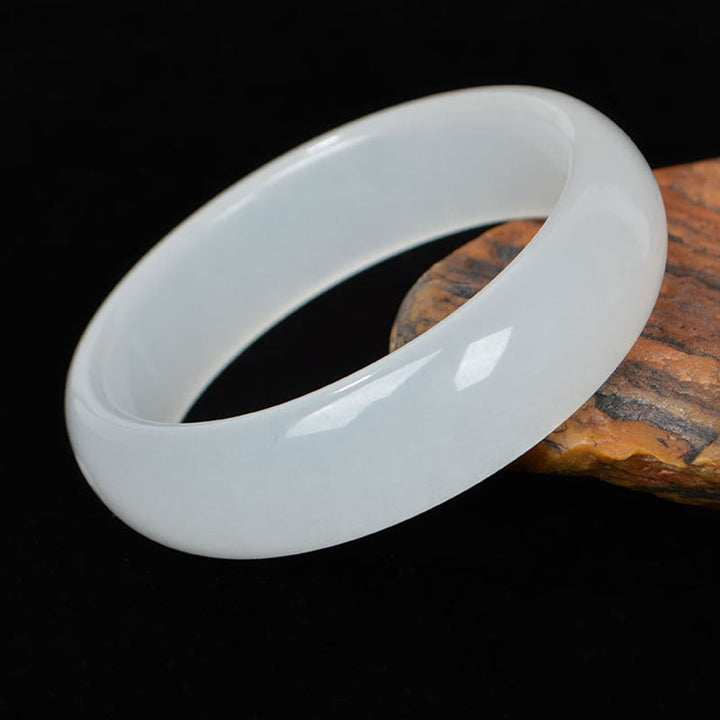 Buddha Stones Naturalny Złoty Jedwabny Jadeit Bransoletka Bogactwo Szczęście Bangle