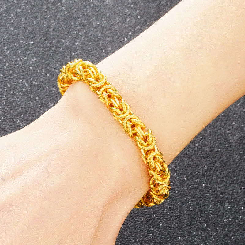 Bransoletka ochronna Buddha Stones 24k Gold Double Headed Dragon