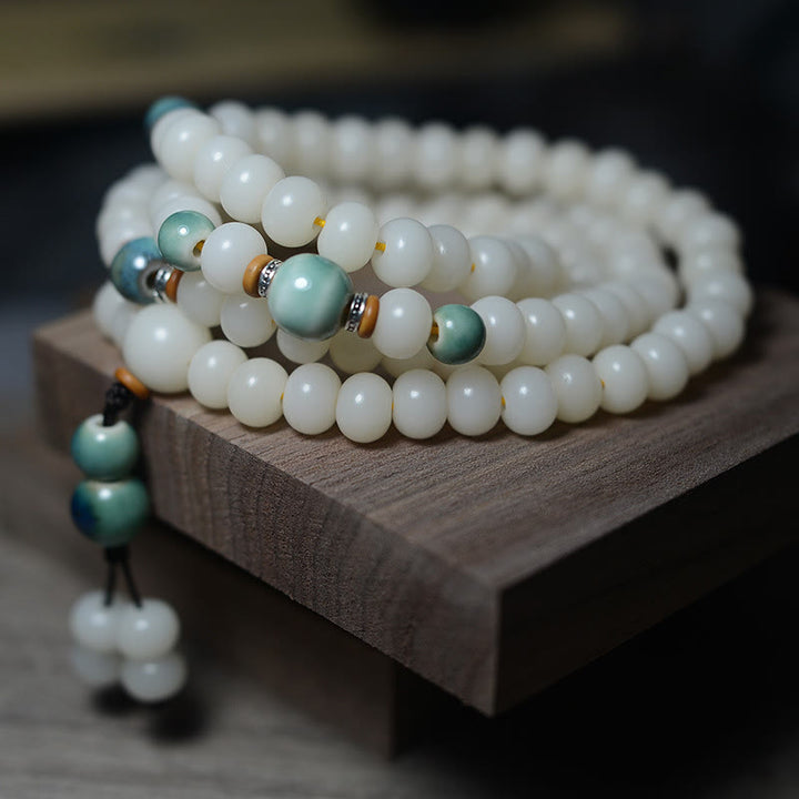 Buddha Stones 108 Koraliki Mala Nasiona Bodhi Trzymają Z dala Złe Duchy Spokojna Bransoletka