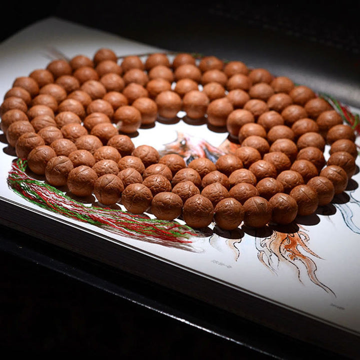 Buddha Stones 108 Mala Koraliki Nepal Bodhi Nasiona Szczęścia Bogactwo Bransoletka z frędzlami - image 4