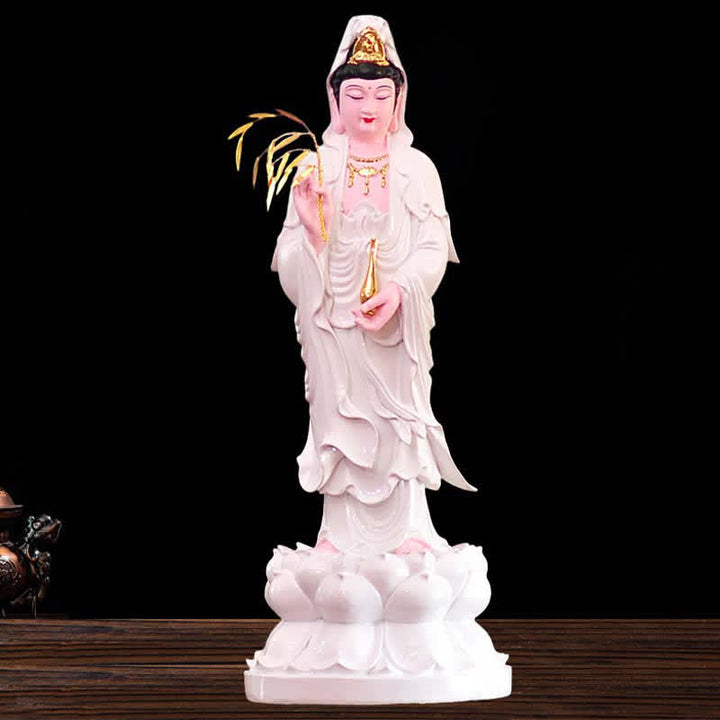 Chenrezig Bodhisattwa Awalokiteśwara Figurka Harmonia Żywica Dekoracja Domu - image 7