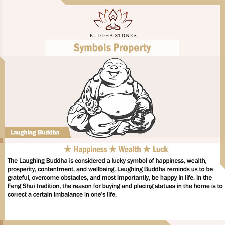 Buddha Stones Śmiejący się Budda Złoty połysk Obsydianowy naszyjnik z bogactwem Wisiorek - image 8