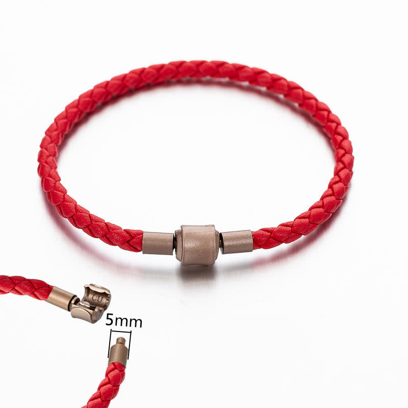 Bransoletka ze sznurka ze skóry Buddha Stones Vintage Luck Braid