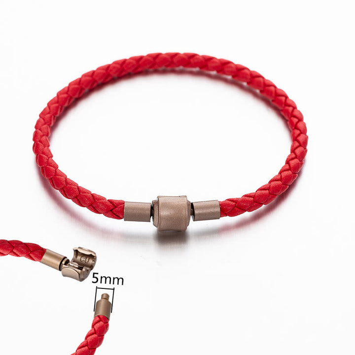 Bransoletka ze sznurka ze skóry Buddha Stones Vintage Luck Braid