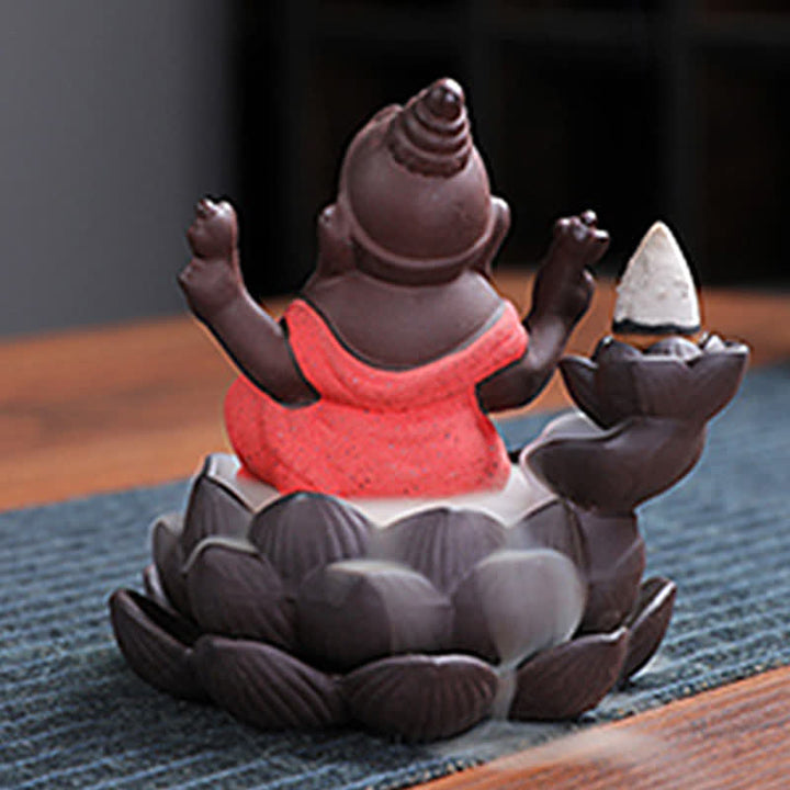 Ganesh Elephant Purple Clay Fontanna dymna z filtrem zwrotnym Ochrona kadzideł
