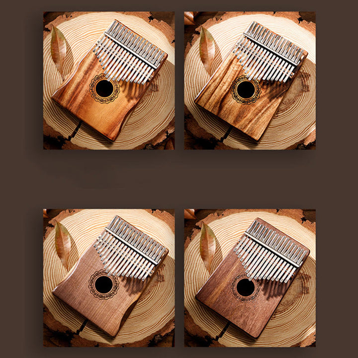 Kalimba z Buddha Stones 17 klawiszy Pianino kciukowe Drewno mahoniowe Akacja Orzech Przenośne pianino palce