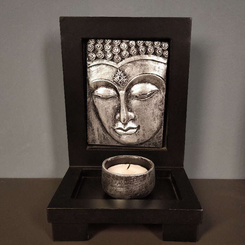 Buddha Stones Budda Współczucie Spokój Dom Modlitwa Ołtarz Zen Dekoracja - Srebrny Budda - image 11