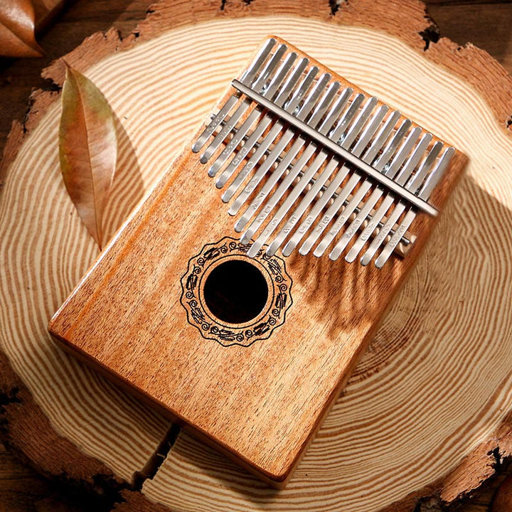Kalimba z Buddha Stones 17 klawiszy Pianino kciukowe Drewno mahoniowe Akacja Orzech Przenośne pianino palce