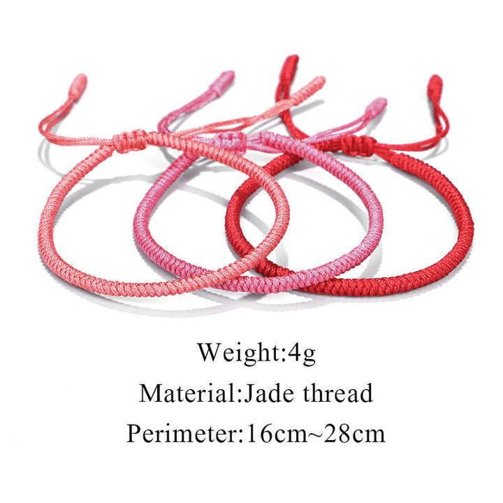 Buddha Stones Tybetańskie 3 sztuki King Kong Knot Protection Braided Bracelet