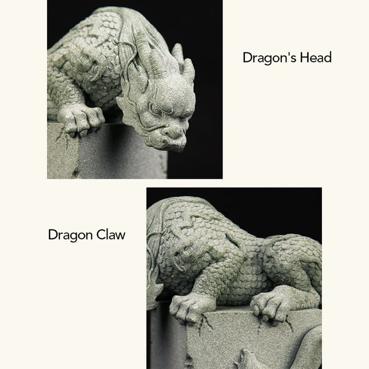 Buddha Stones Feng Shui Stojący Siedzący Smok Sukces Szczęście Dekoracja Domu - image 18