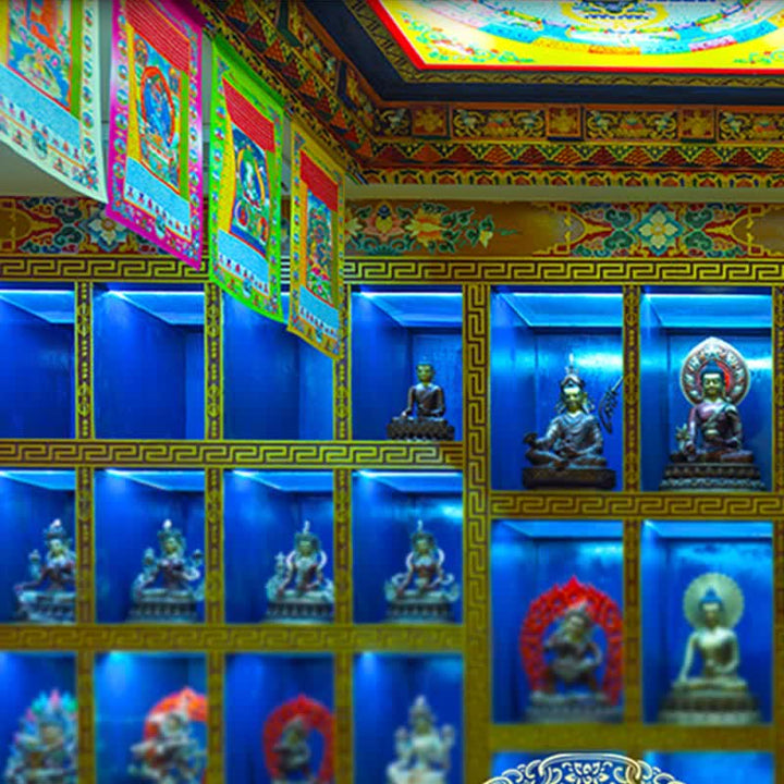 Buddha Stones Tybetańska flaga modlitewna Windhorse Budda w 10 kolorach, uzdrawiająca i pomyślna - image 11