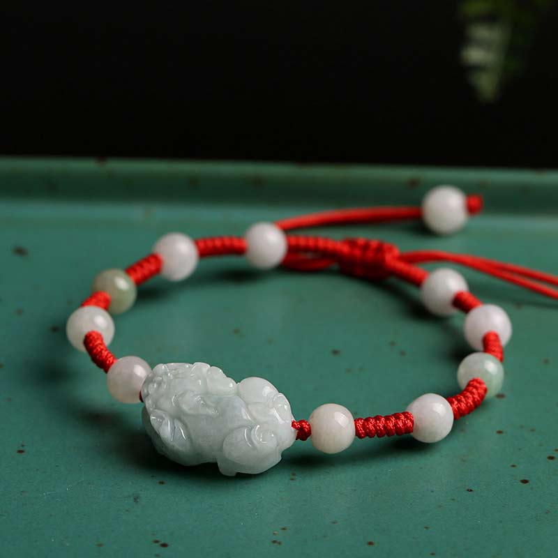Bransoletka z naturalnego jadeitu PiXiu z Buddha Stones