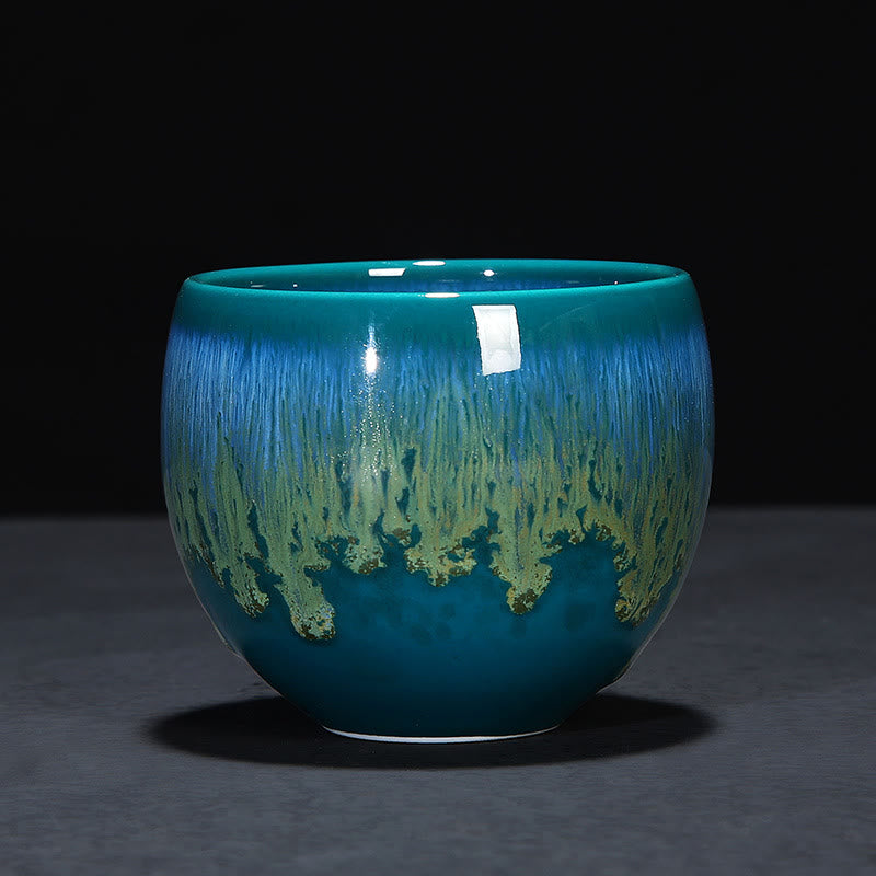 Buddha Stones Chińskie Jianzhan Glaze Kiln Change Ceramic Tea Cup Tenmoku Kung Fu Tea Cup