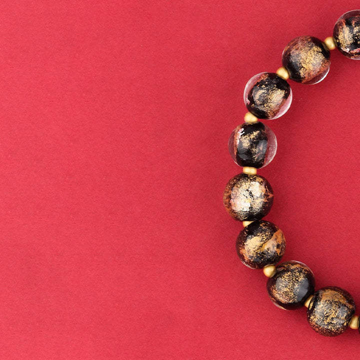 Buddha Stones Tybet Om Mani Padme Hum Fu Charakter Tykwa Urok Lotos Liuli Szklane Koraliki Bransoletka Szczęścia