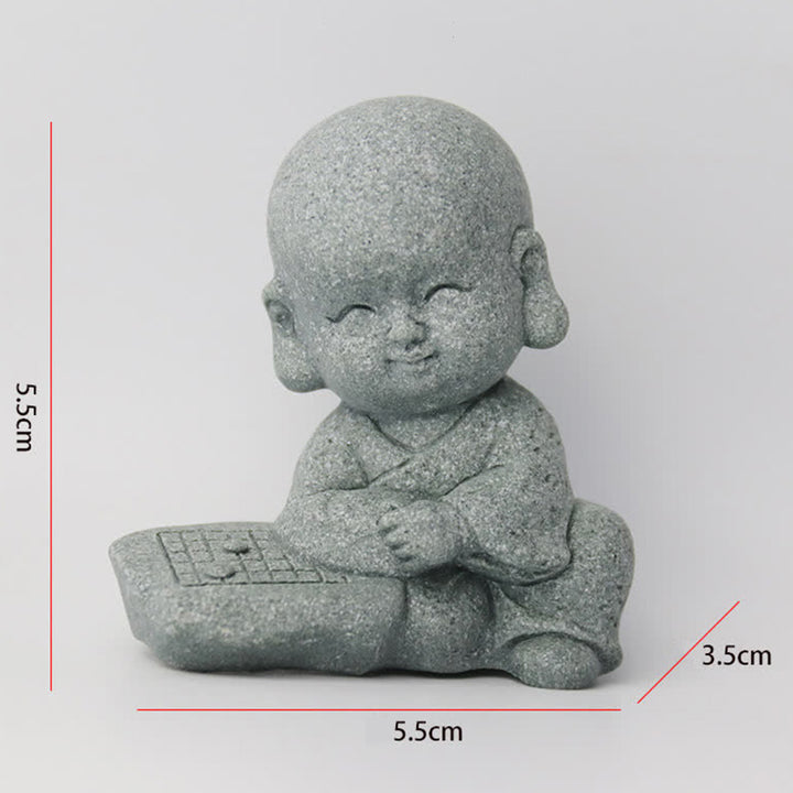 Buddha Stones Medytacja Modlitwa Mnich Statua Buddy Spokój Dekoracja Domu - image 8
