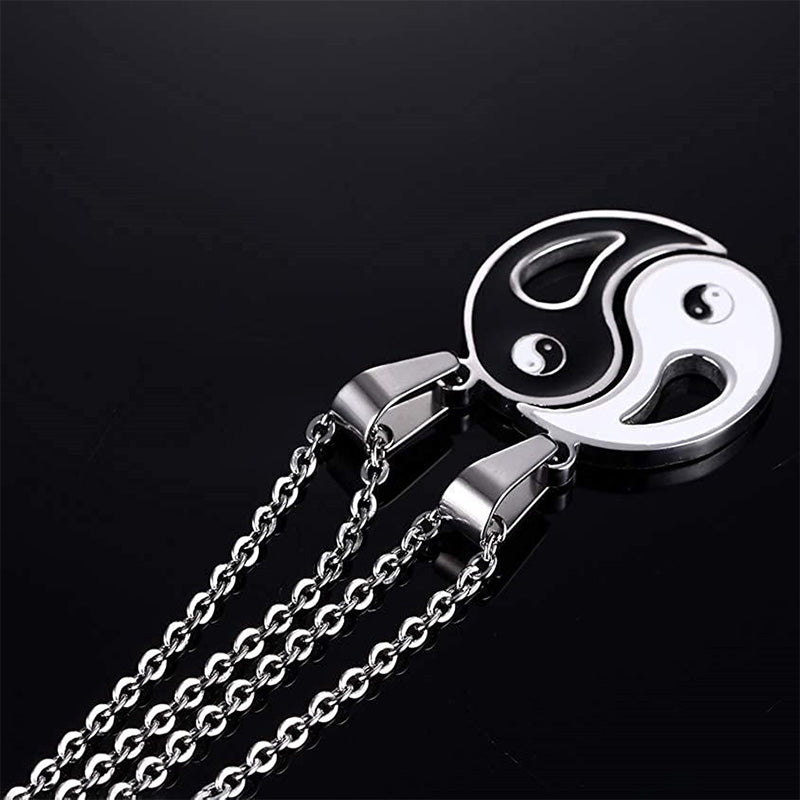 2szt Yin Yang Wisiorek Naszyjnik Para