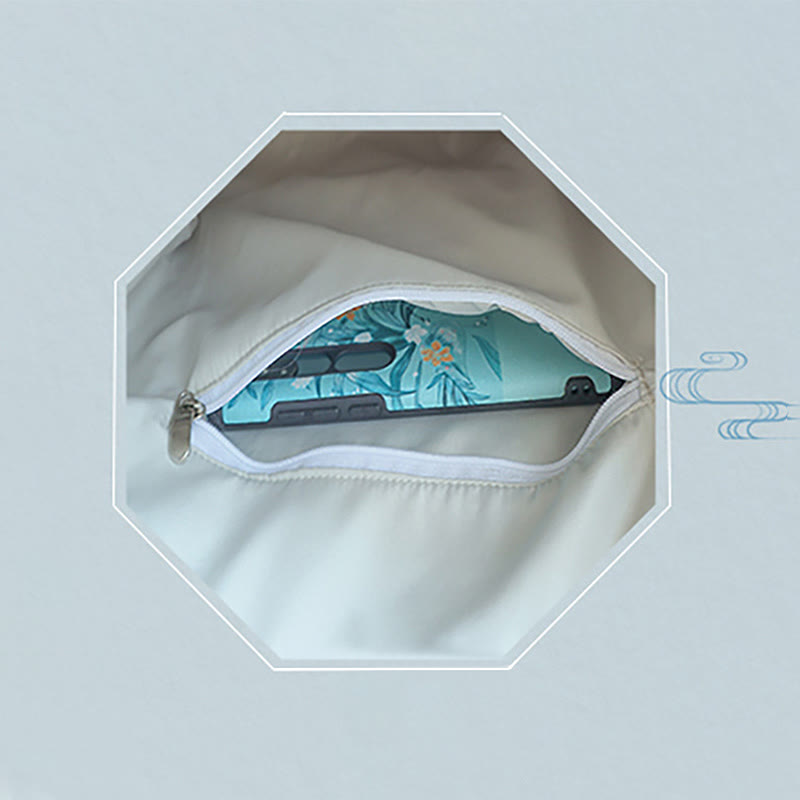 Kwiat gruszy śliwka brzoskwiniowy kwiat bambus haft płótno duża pojemność torba na ramię torba typu tote - image 21