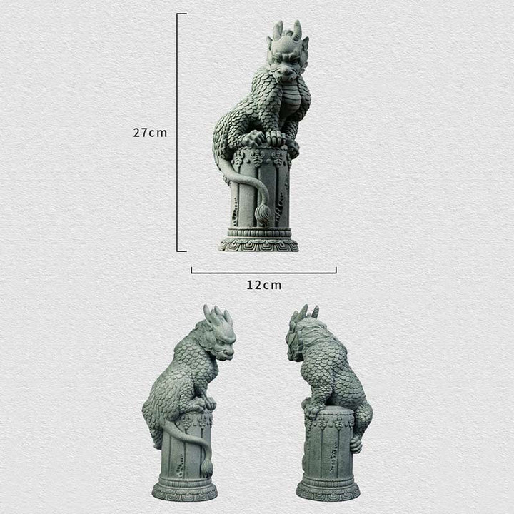 Buddha Stones Feng Shui Stojący Siedzący Smok Sukces Szczęście Dekoracja Domu - image 10