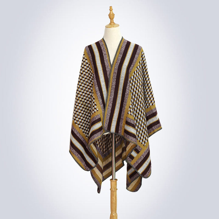 Buddha Stones Tybetański Szal Klasyczny Wzór Zimowy Przytulny Ciepły Szalik Podróżny Otulacz - image 23