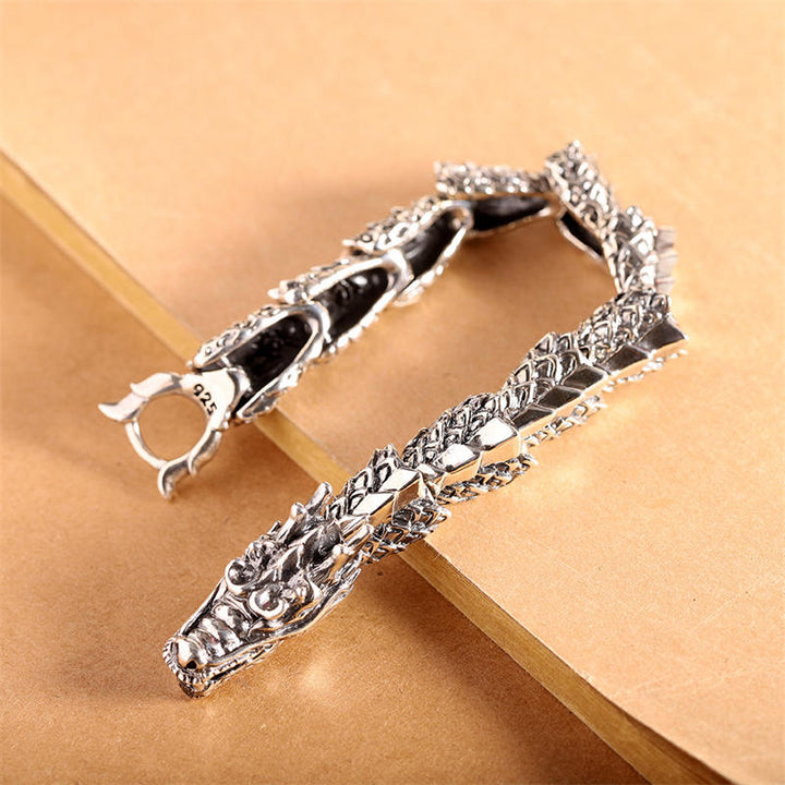 Bransoletka Buddha Stones 925 Srebro Sterling Smok Szczęście Sukces - image 1