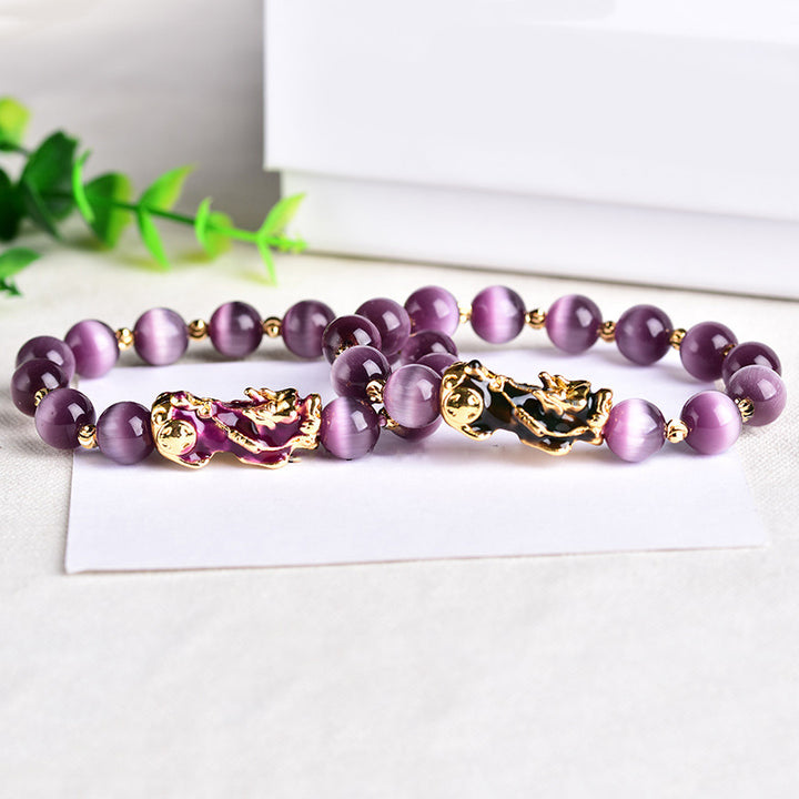 Bransoletka z Buddha Stones PiXiu Cat Eye Wealth