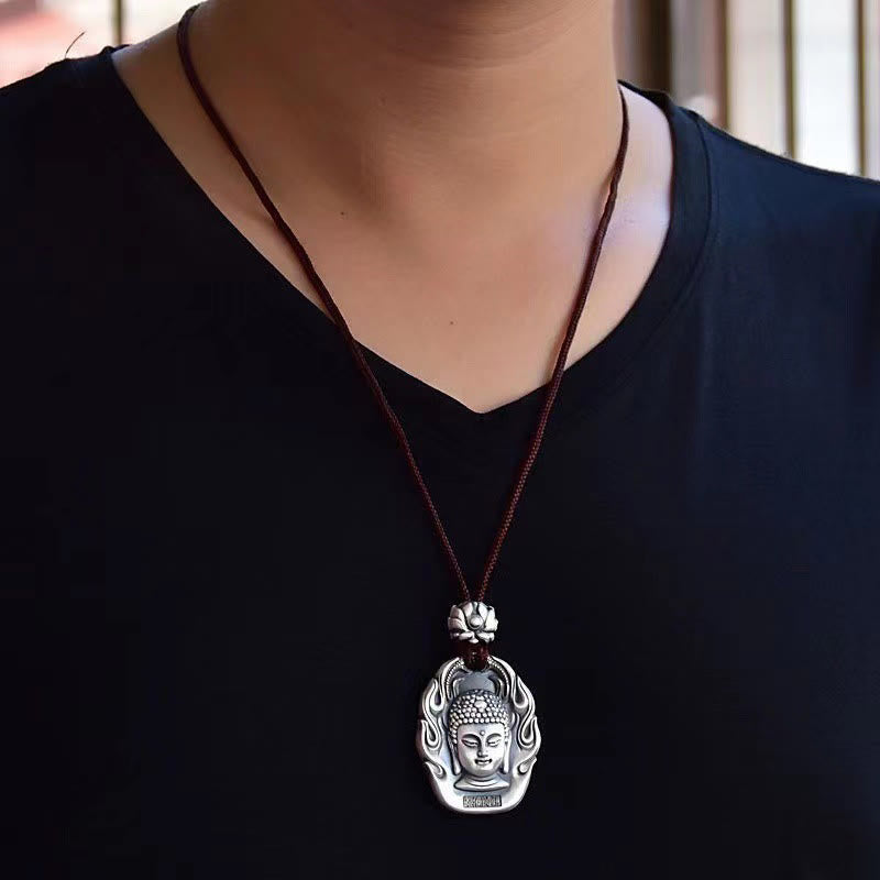 Buddha Stones Chiński Zodiak Natal Budda Om Mani Padme Hum Lotus Współczucie Naszyjnik Wisiorek - image 20