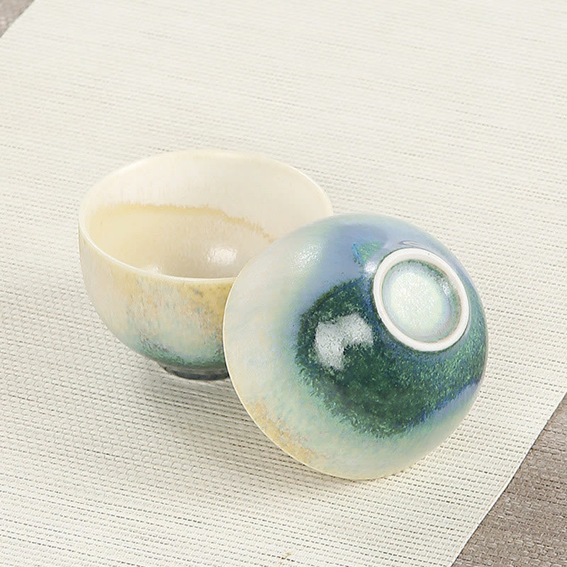 Buddha Stones Kreatywna Zielona Ceramiczna Filiżanka Do Herbaty Kung Fu
