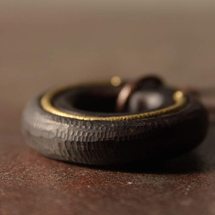 Buddha Stones Zen Circle Ebony Wood Peace Calm Naszyjnik Wisiorek - image 24