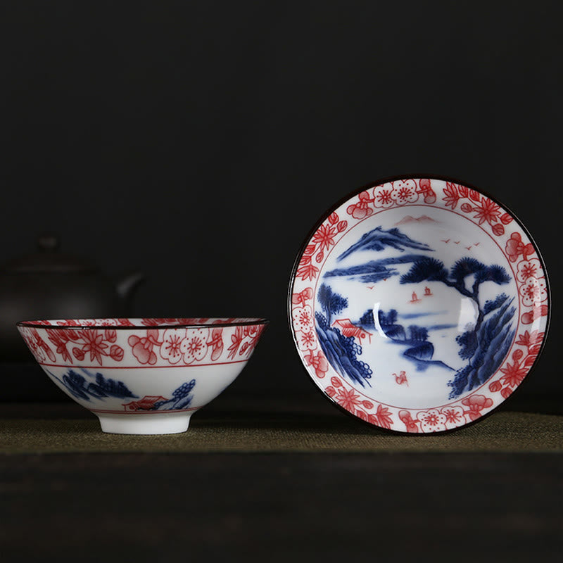 Buddha Stones Kwiaty Fu Charakter Góry Lotos Kwiaty Wiśni Ceramiczny Filiżanka Kung Fu Filiżanka do herbaty