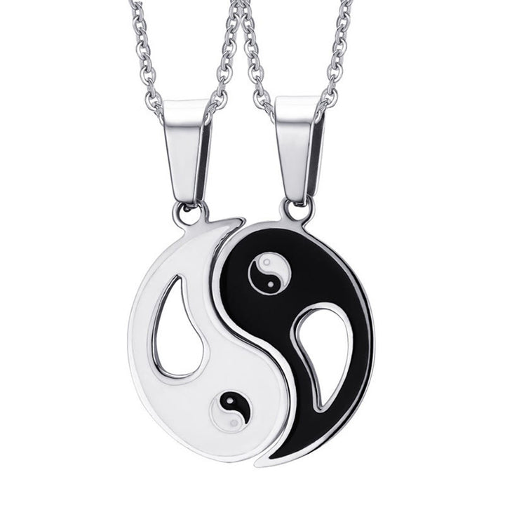 2szt Yin Yang Wisiorek Naszyjnik Para