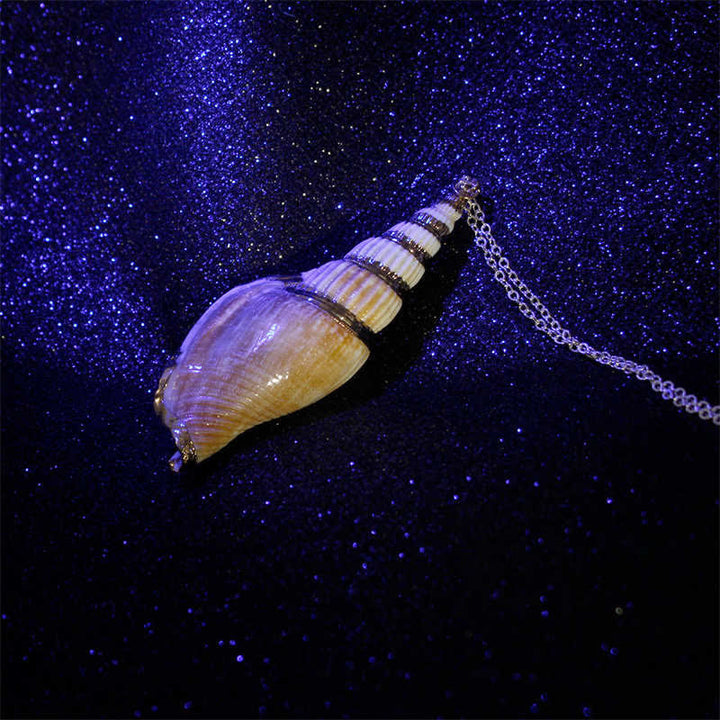 Naturalny naszyjnik z muszli Shankha Conch Shell z muszli morskiej