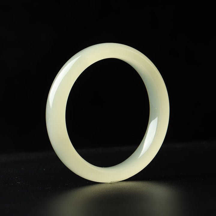 Buddha Stones Naturalne Afganistan Jade Obfitość Bransoletka Mankiet Bangle
