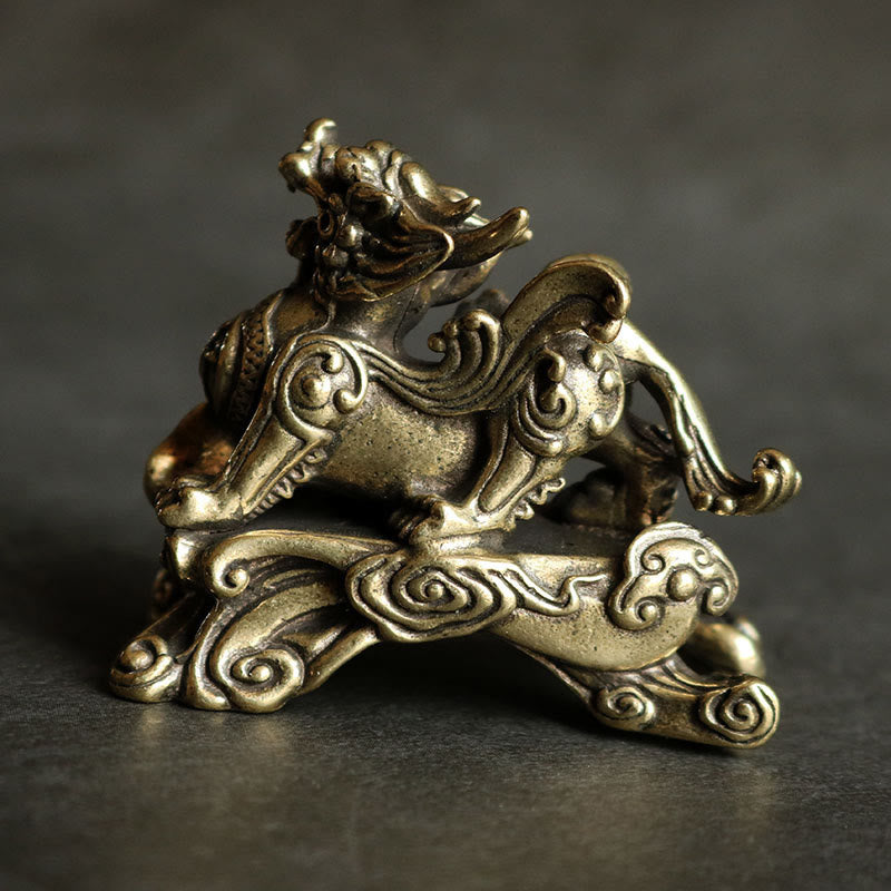 Buddha Stones Ręcznie Robione FengShui PiXiu Miedź Bogactwo Szczęście Dekoracja