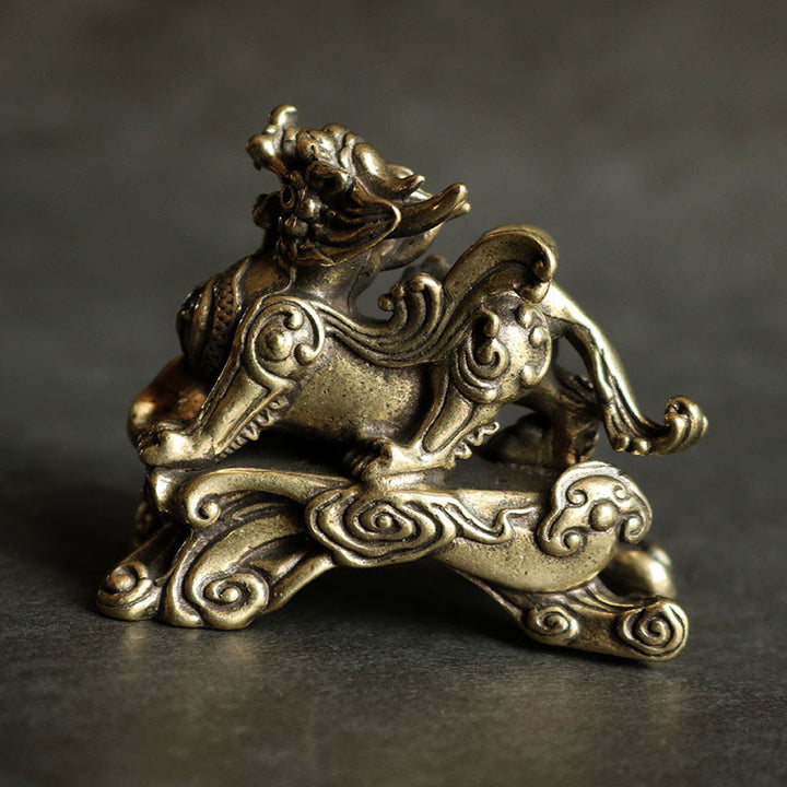 Buddha Stones Ręcznie Robione FengShui PiXiu Miedź Bogactwo Szczęście Dekoracja