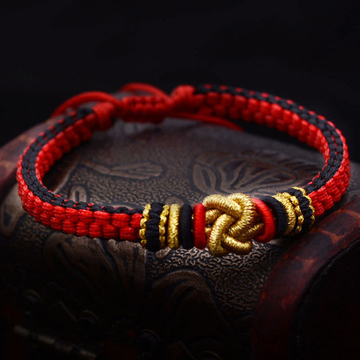 Buddha Stones Kolorowa Lina Prawdziwa Miłość Węzeł Szczęścia Bransoletka Ręcznie Robiona