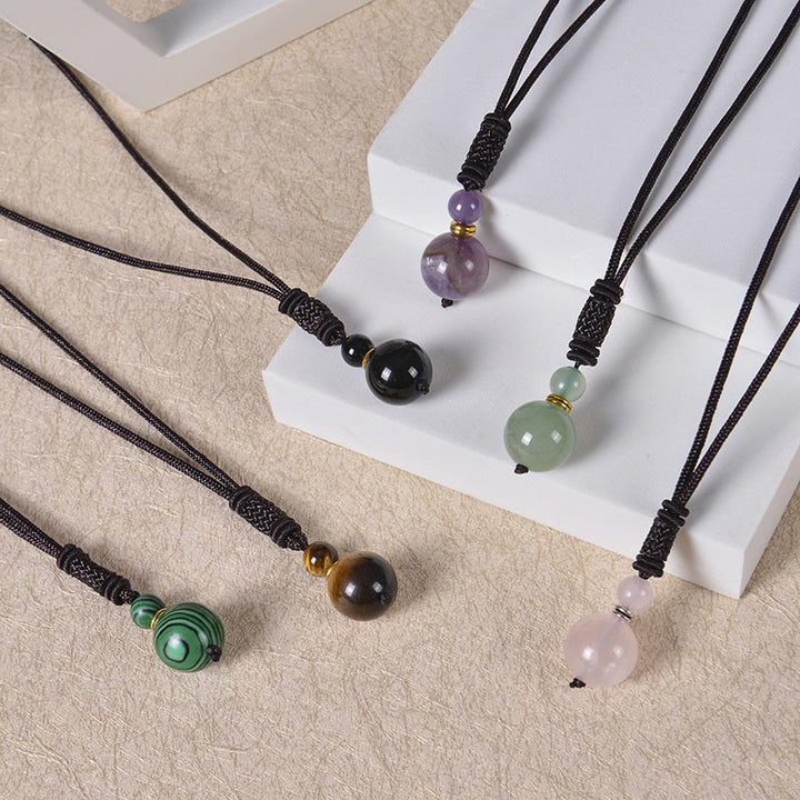 Naszyjnik z Buddha Stones z tybetańskiego jadeitu i harmonii
