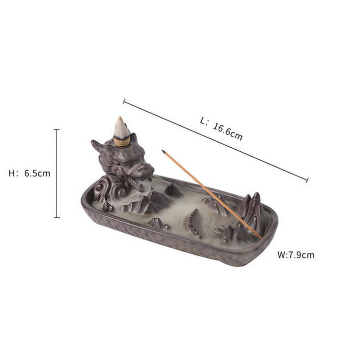 Buddha Stones Dragon Mountain Strength Ceramiczny palnik kadzidełkowy Dekoracja