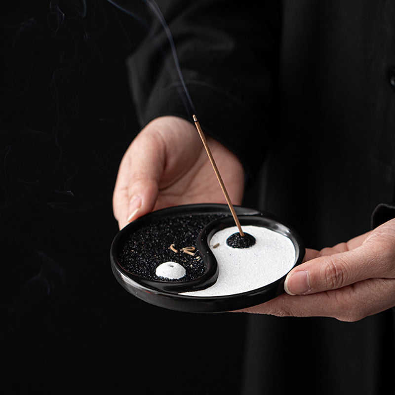 Buddha Stones Yin Yang Zen Balance Uchwyt na kadzidełka