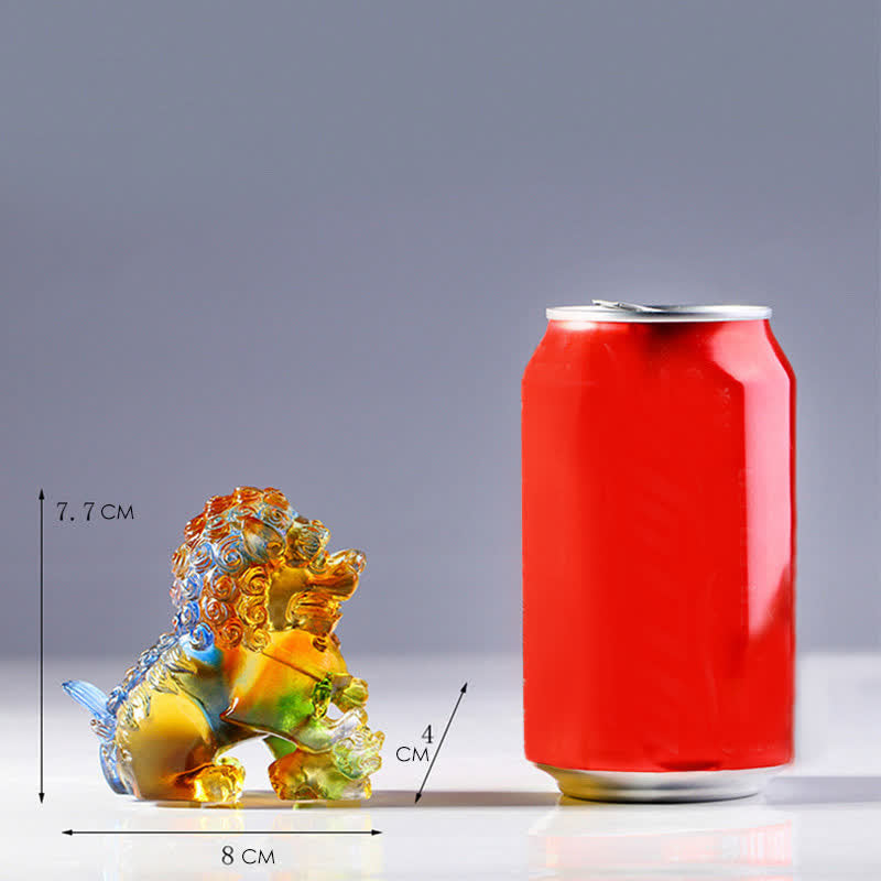 Ręcznie robiony kryształowy lew Liuli, dzieło sztuki, wytrzymałość, dekoracja domowego biura - image 14