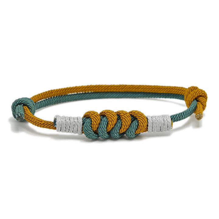 Bransoletka z warkoczem ze sznurka Buddha Stones w prostym wzornictwie King Kong Knot Strength