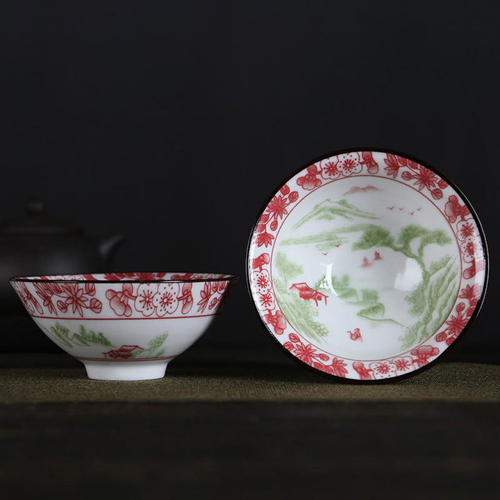 Buddha Stones Kwiaty Fu Charakter Góry Lotos Kwiaty Wiśni Ceramiczny Filiżanka Kung Fu Filiżanka do herbaty