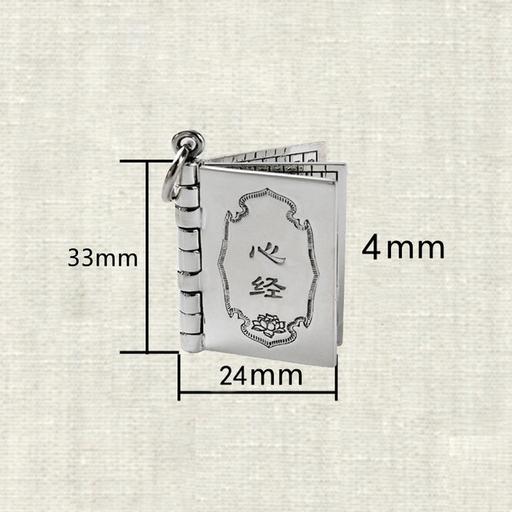 Buddha Stones 990 Srebro Sterling Sutra Serca Wielkie Współczucie Shurangama Mantra Lotus Vajra Naszyjnik Wisiorek Pokoju - image 14