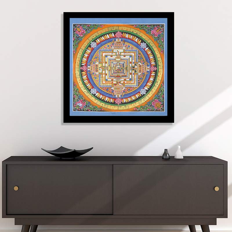 Buddha Stones Tybetańskie Thangka Malowanie Błogosławieństwo Ręcznie Robiona Dekoracja - image 1