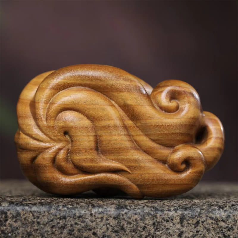 Buddha Stones Mini Dziewięcioogonowy Lis Zielony Sandałowiec Dekoracja Pokoju Dekoracja Wisząca na Samochód