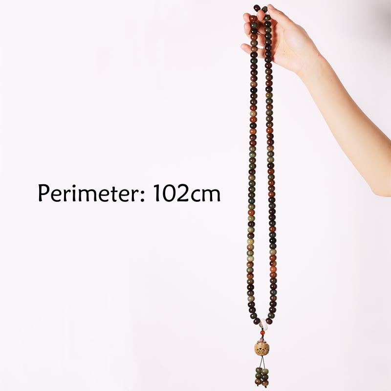 Buddha Stones 108 Mala Koraliki Dunhuang Kolor Bodhi Nasiona Dzi Koralik Trzymający Z dala Złe Duchy Bransoletka