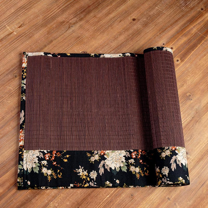Podkładka pod kubek z bambusa z Buddha Stones Vintage Peony Flower Blossom Podkładka pod kubek do herbaty Kung Fu Tea Mat