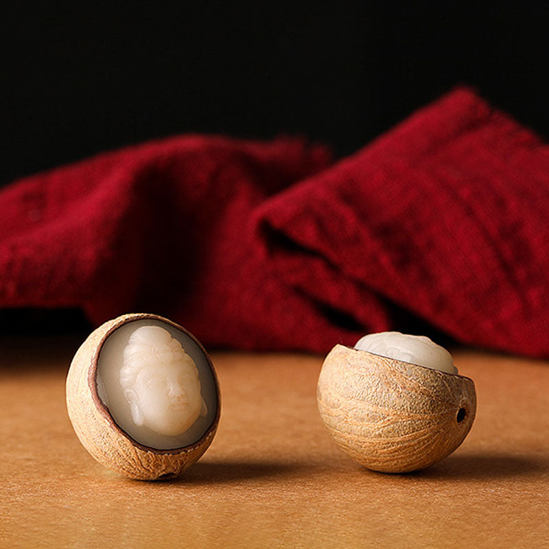 Buddha Stones Bransoletka z breloczkiem z błogosławieństwem ziarna Bodhi