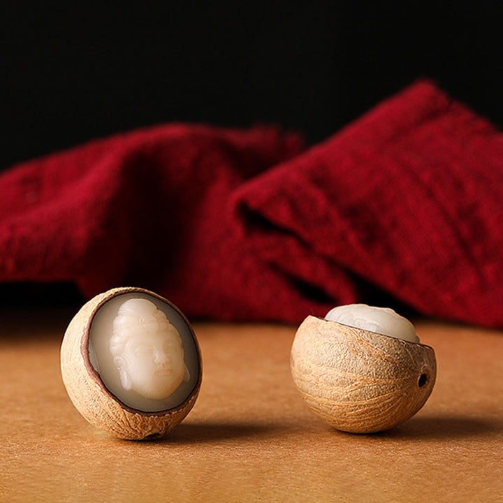 Buddha Stones Bransoletka z breloczkiem z błogosławieństwem ziarna Bodhi