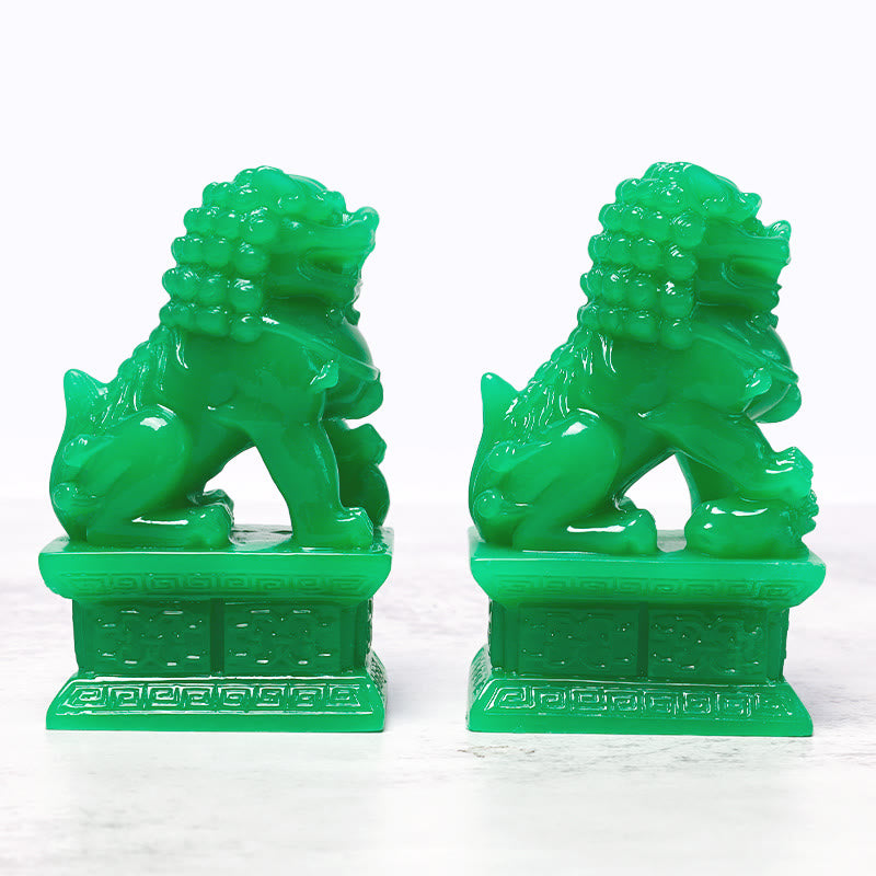 Bogactwo Dobrobyt Para Fu Foo Dogs Strażnicy Lwa Statuetki Dekoracja Domu - image 1