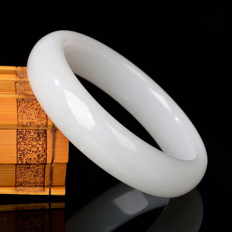 Buddha Stones Naturalny Złoty Jedwabny Jadeit Bransoletka Bogactwo Szczęście Bangle
